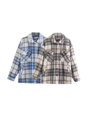 ' Caitlin' Casual Plaid Top