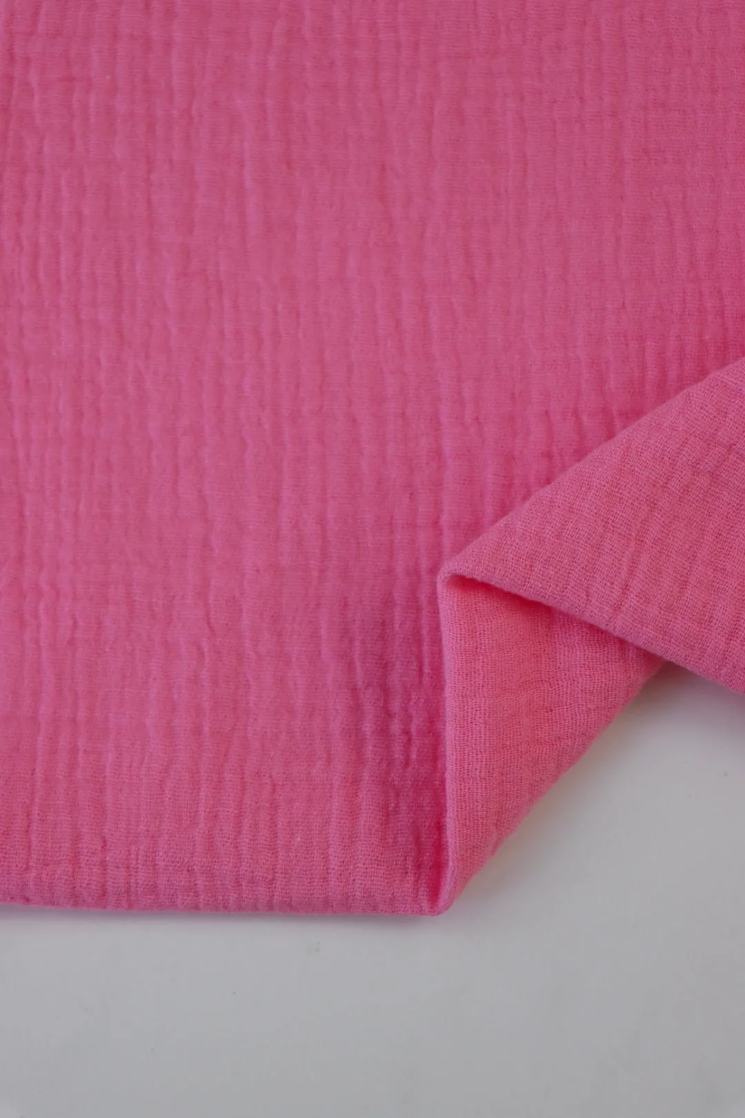 3YD PRECUT; Taffy Pink Cotton Double Gauze