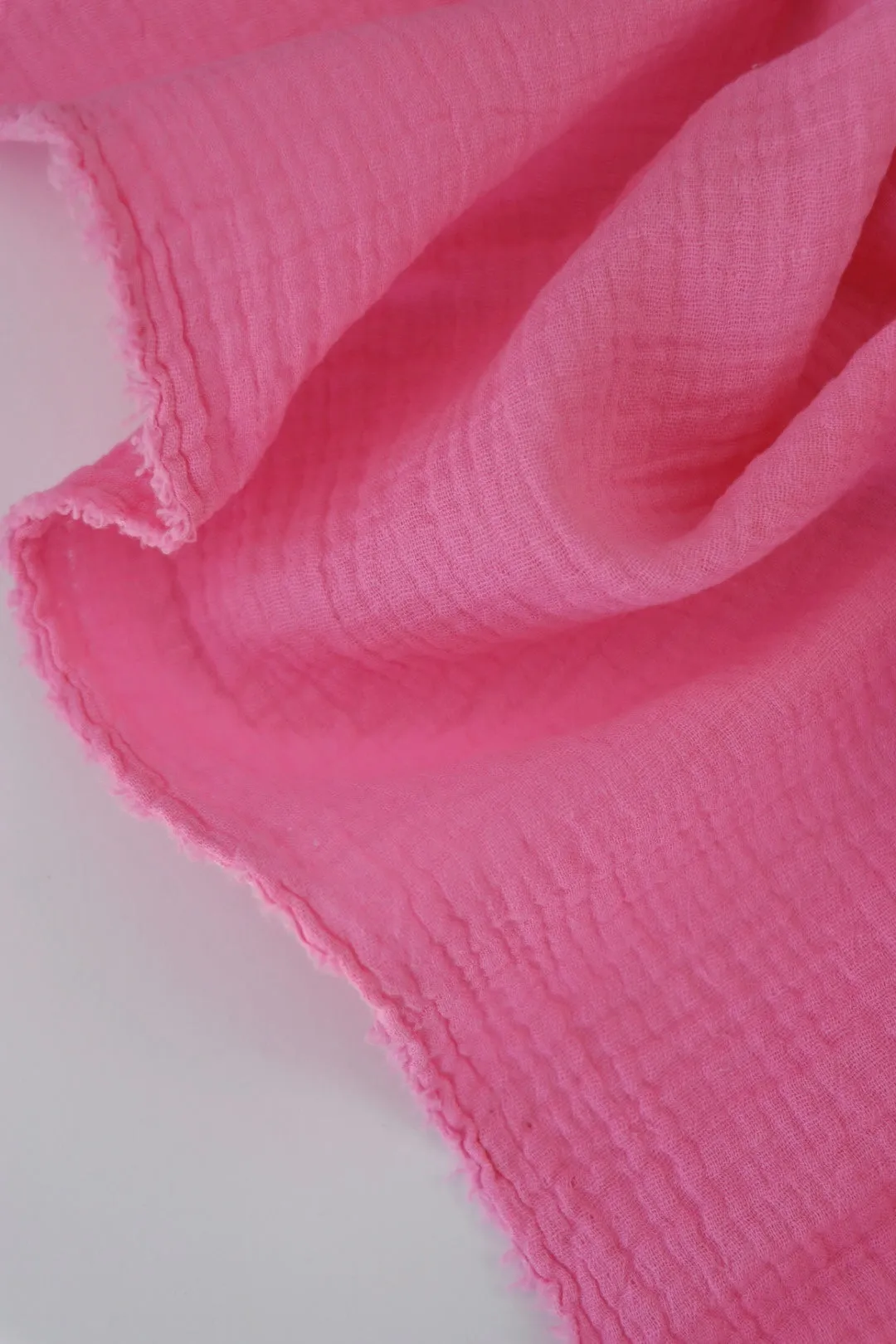 3YD PRECUT; Taffy Pink Cotton Double Gauze