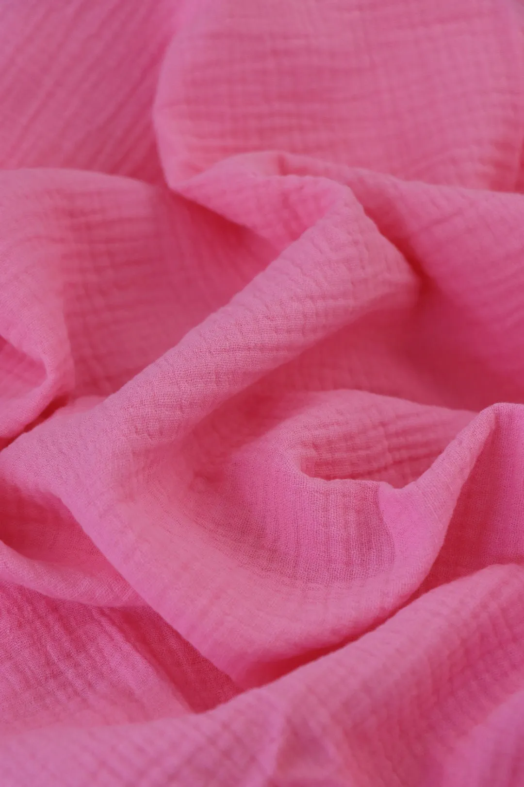 3YD PRECUT; Taffy Pink Cotton Double Gauze