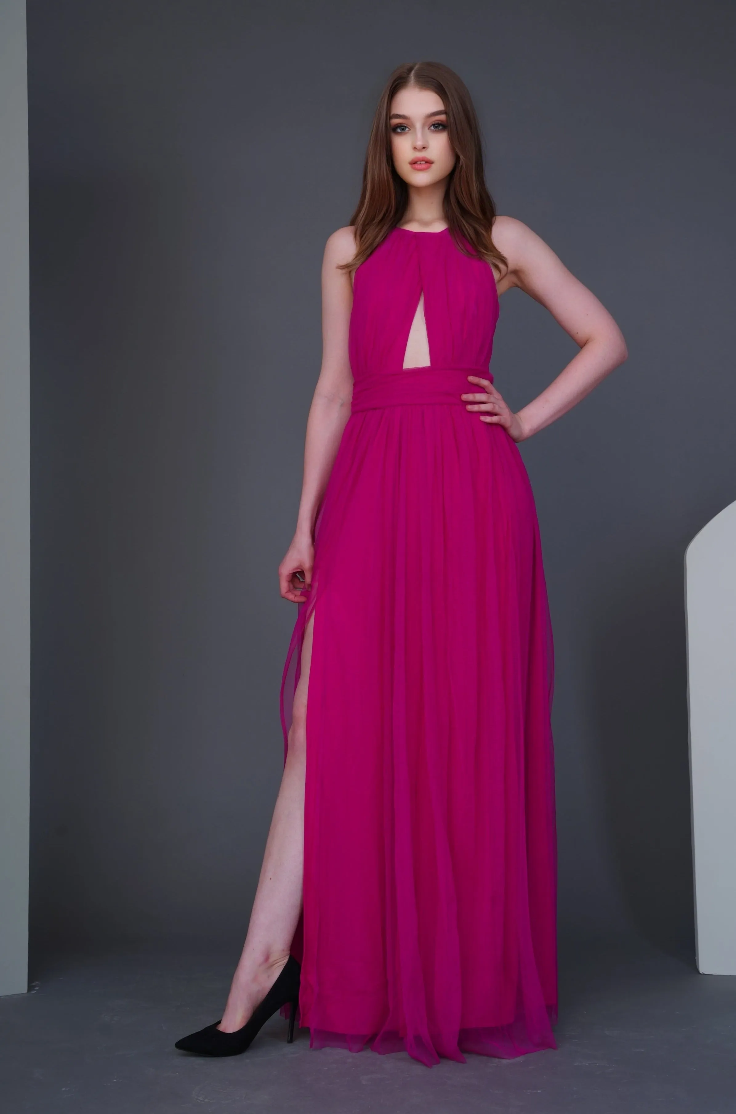 Alicia Bright Pink Maxi Dress