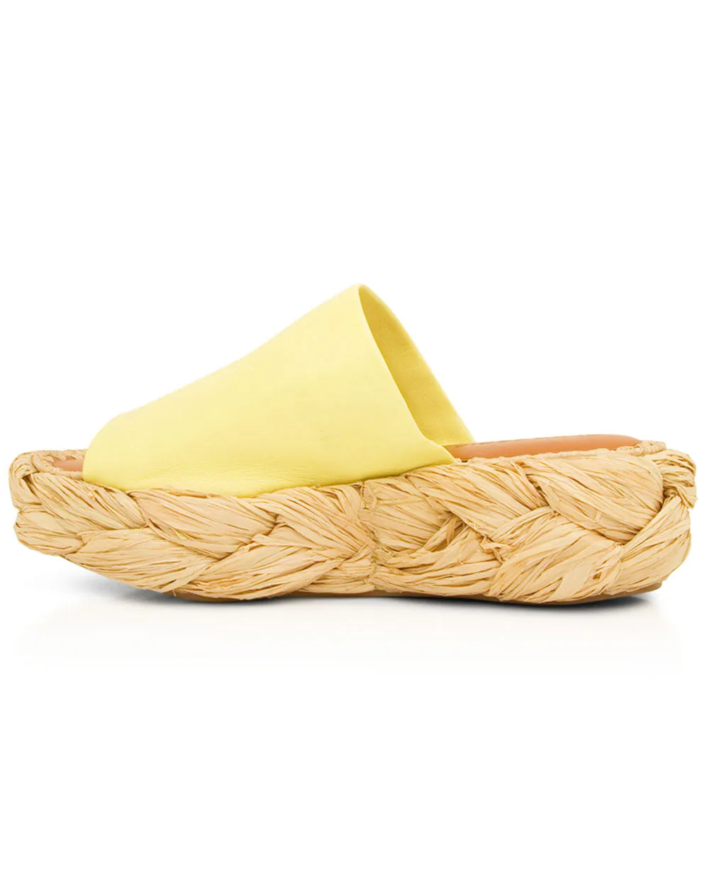 Axel Platform Espadrille Sandal in Lemon