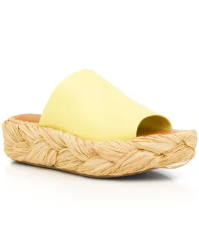 Axel Platform Espadrille Sandal in Lemon