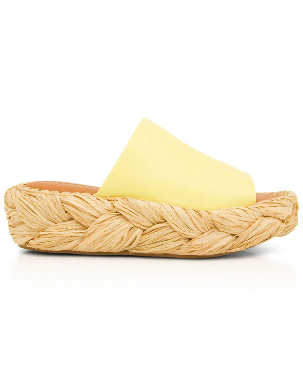 Axel Platform Espadrille Sandal in Lemon