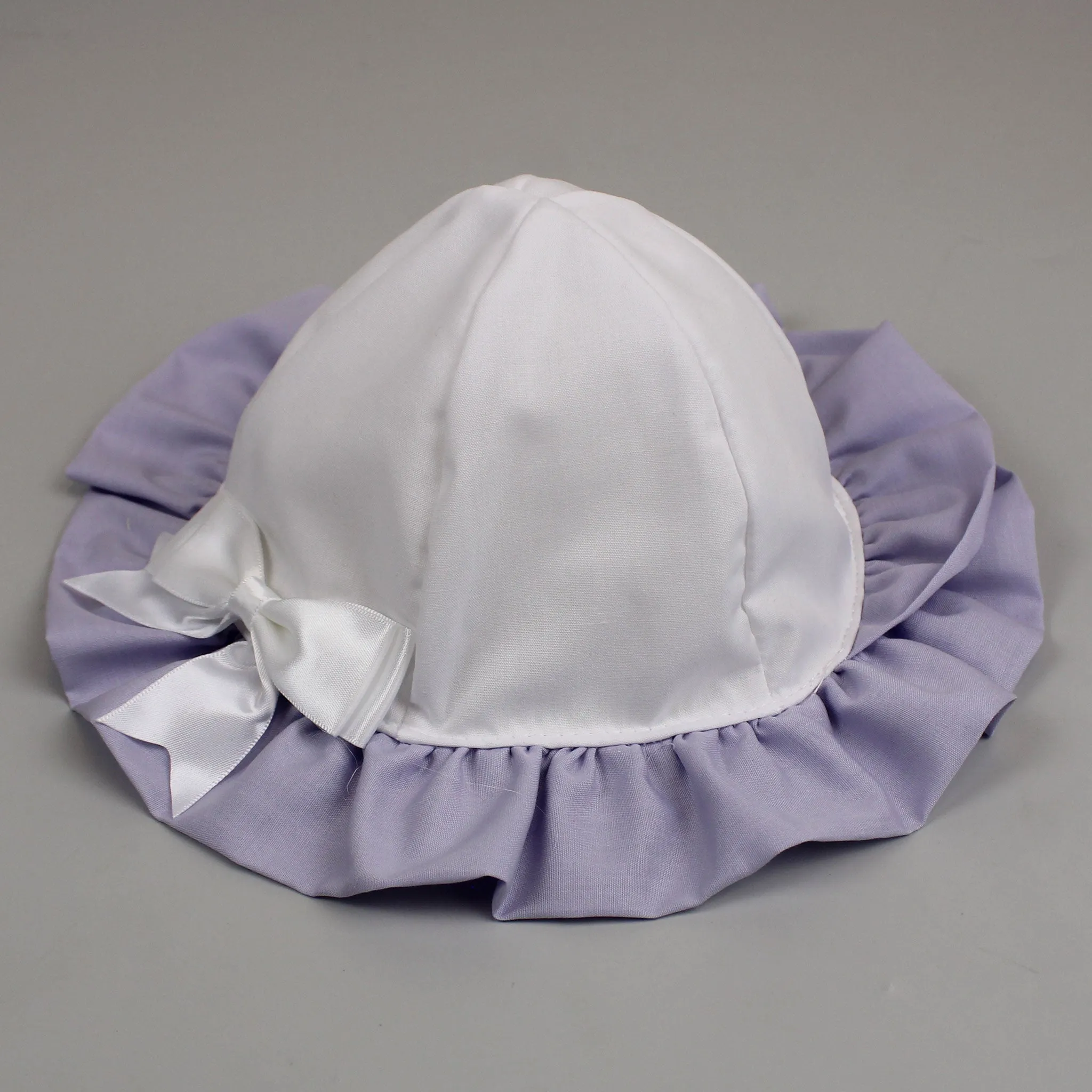 Baby Girls Sunhat - White and Lilac