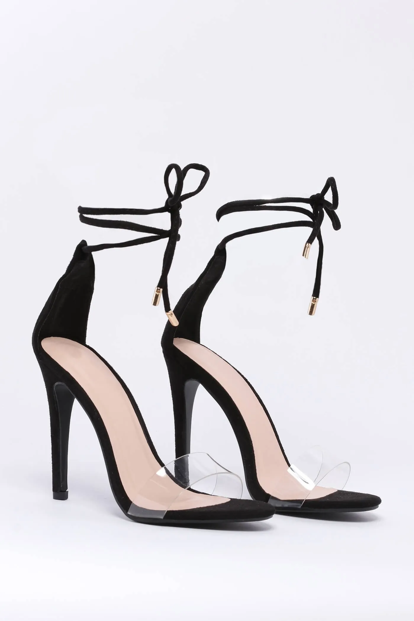 Black Strappy High Heel Sandal