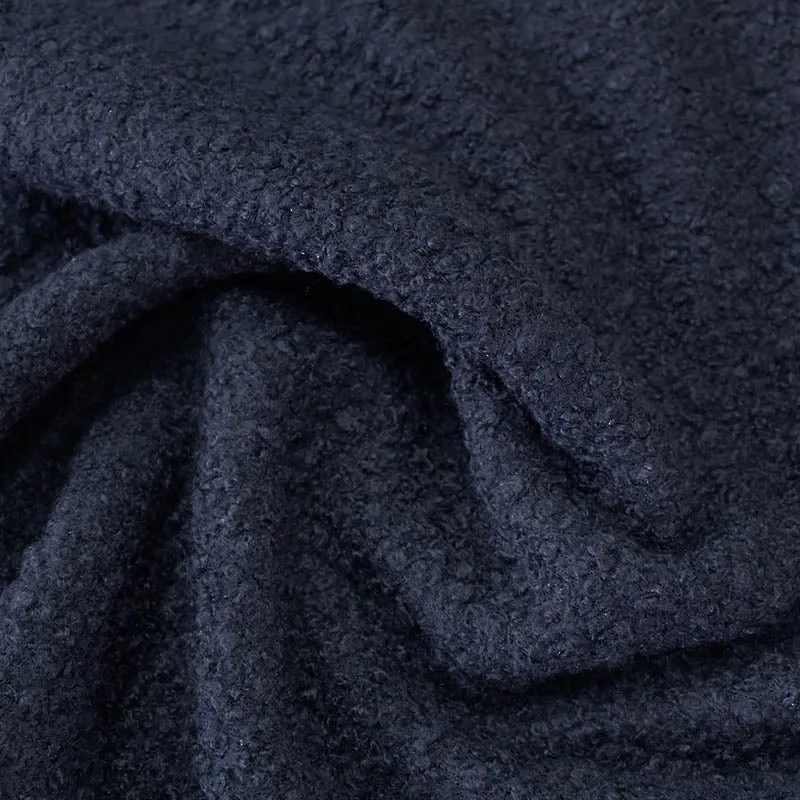 Boucle Coating Fabric - French Navy Blue