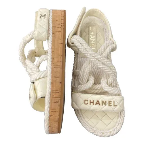 CHANEL ESPADRILLE ROPE SANDALS