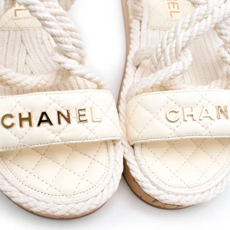 CHANEL ESPADRILLE ROPE SANDALS