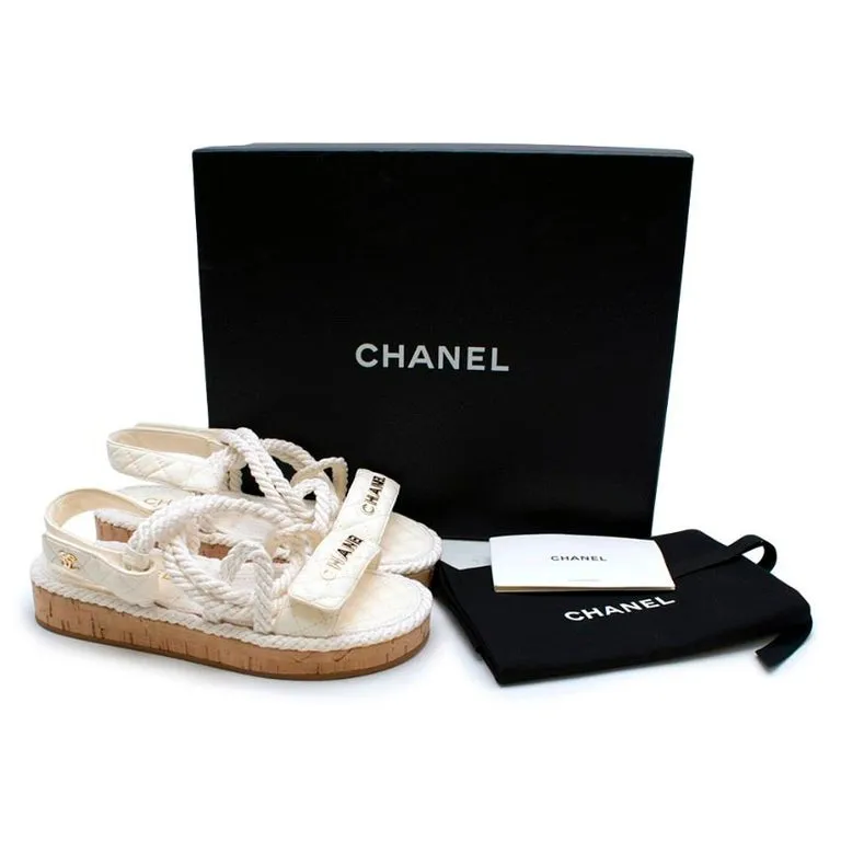 CHANEL ESPADRILLE ROPE SANDALS