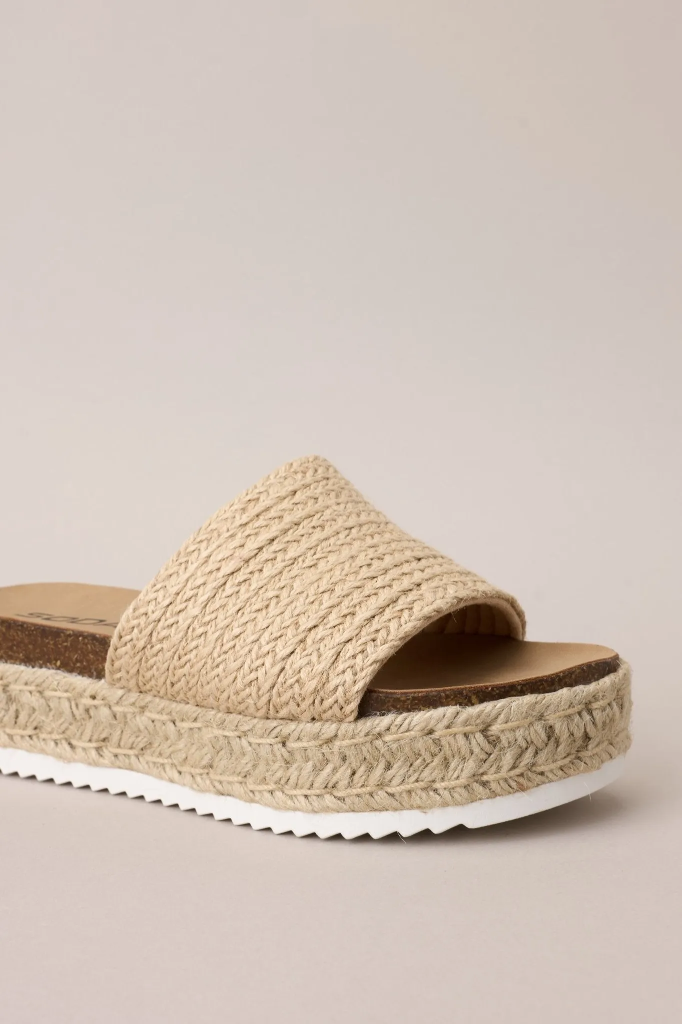 Coastal Serenity Natural Espadrille Platform Sandals