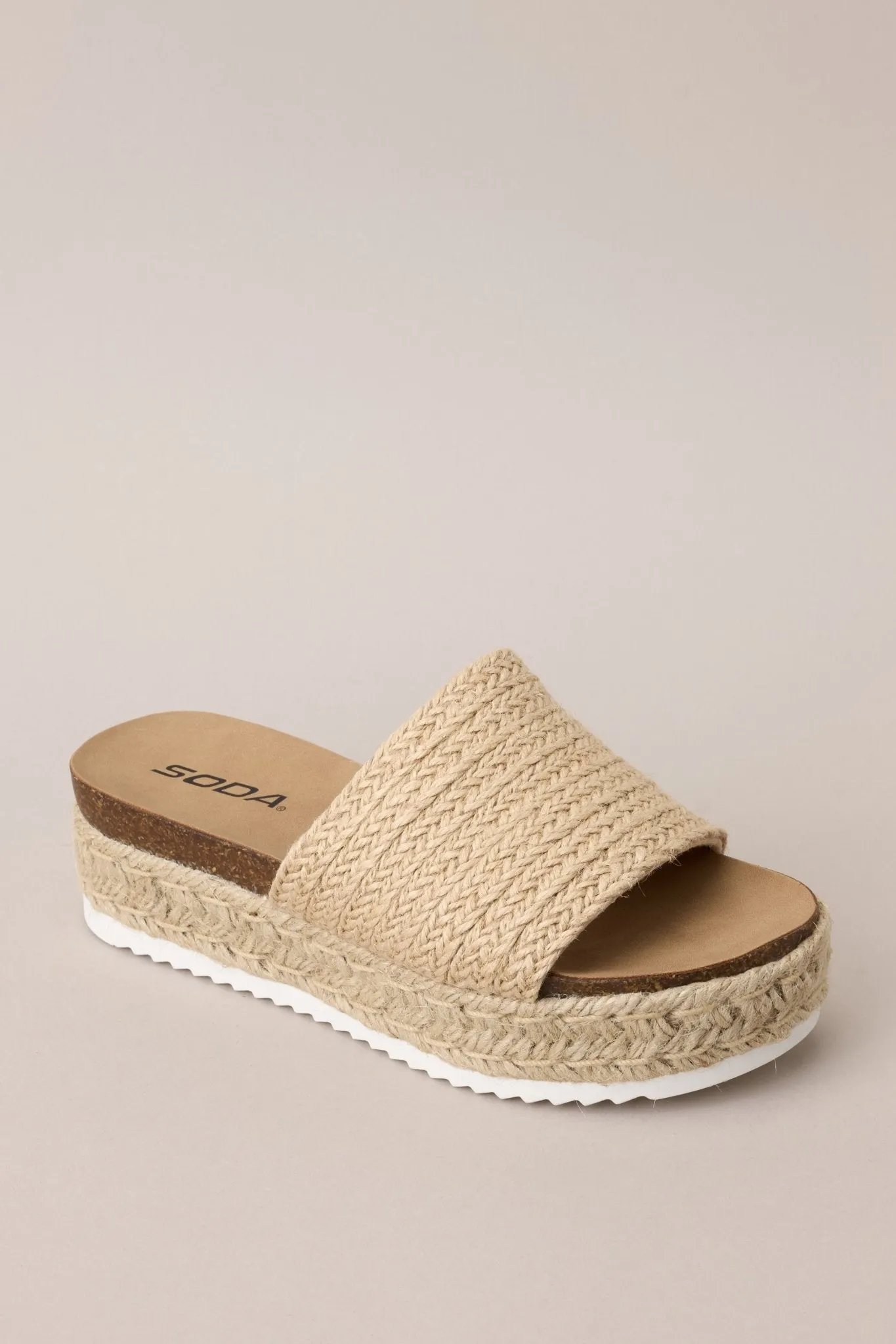 Coastal Serenity Natural Espadrille Platform Sandals