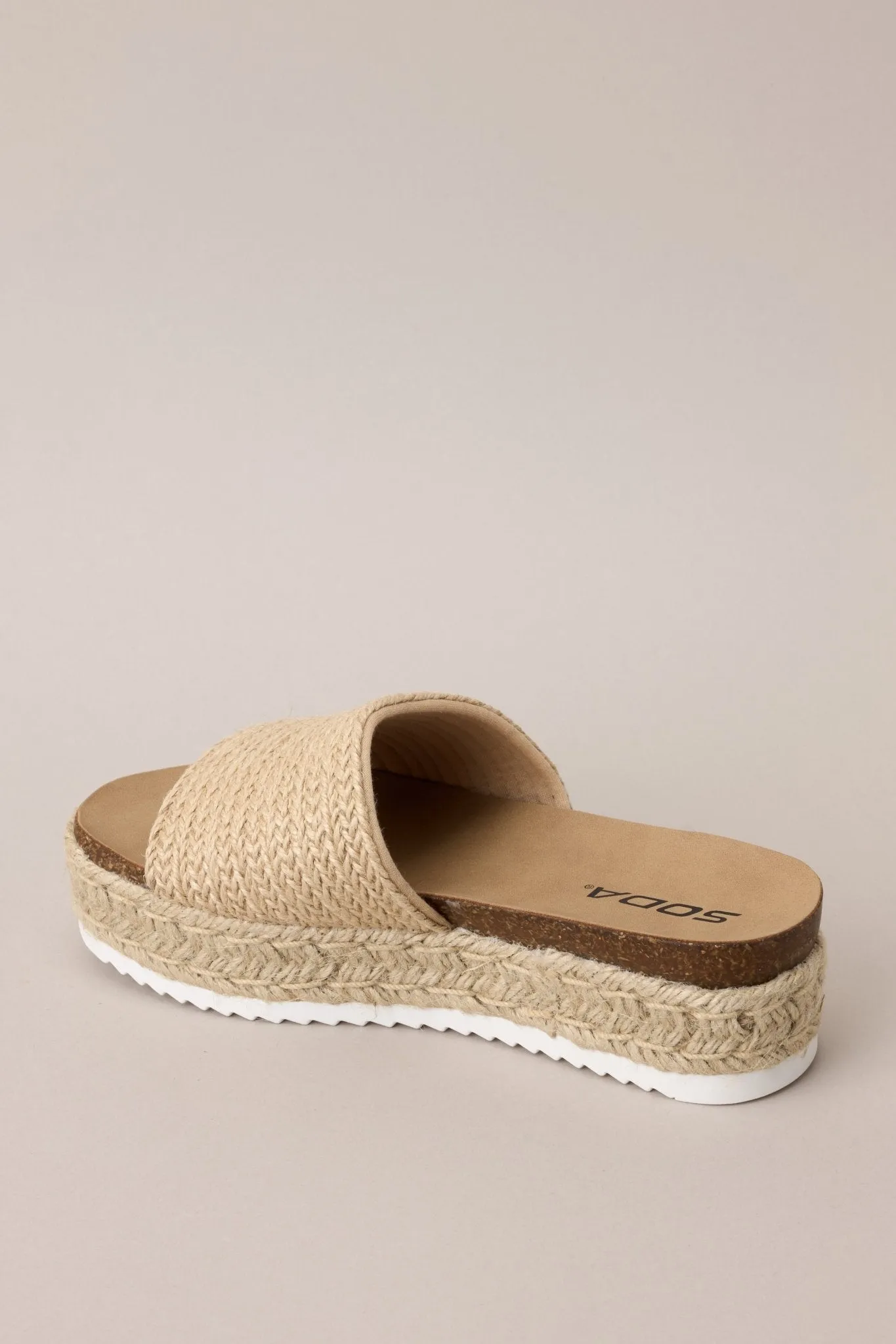 Coastal Serenity Natural Espadrille Platform Sandals