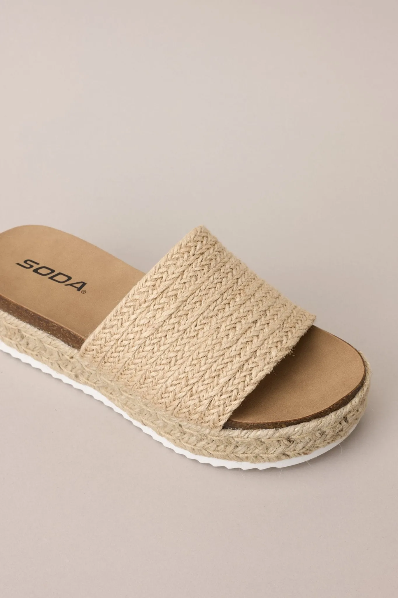 Coastal Serenity Natural Espadrille Platform Sandals