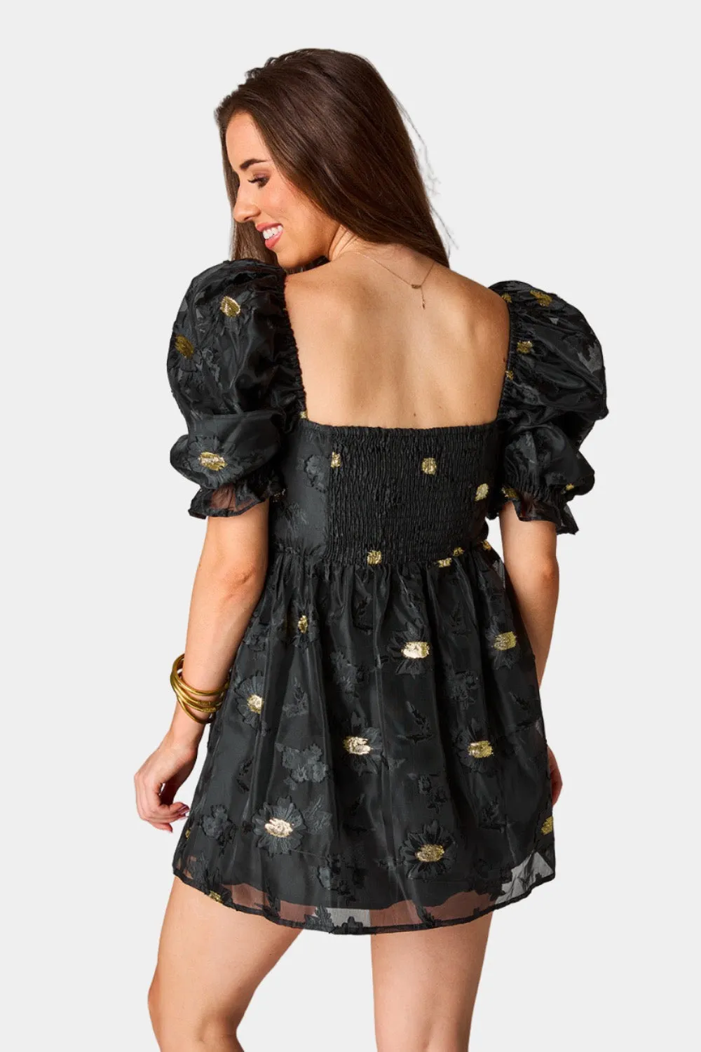 Colby Puff Sleeve Mini Dress - Koi