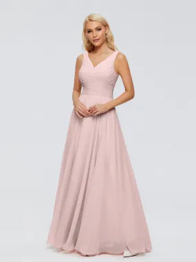 Dark Dusty Rose Bridesmaid Dresses Ryleigh Flowy Chiffon Bridesmaid Dresses With Bow