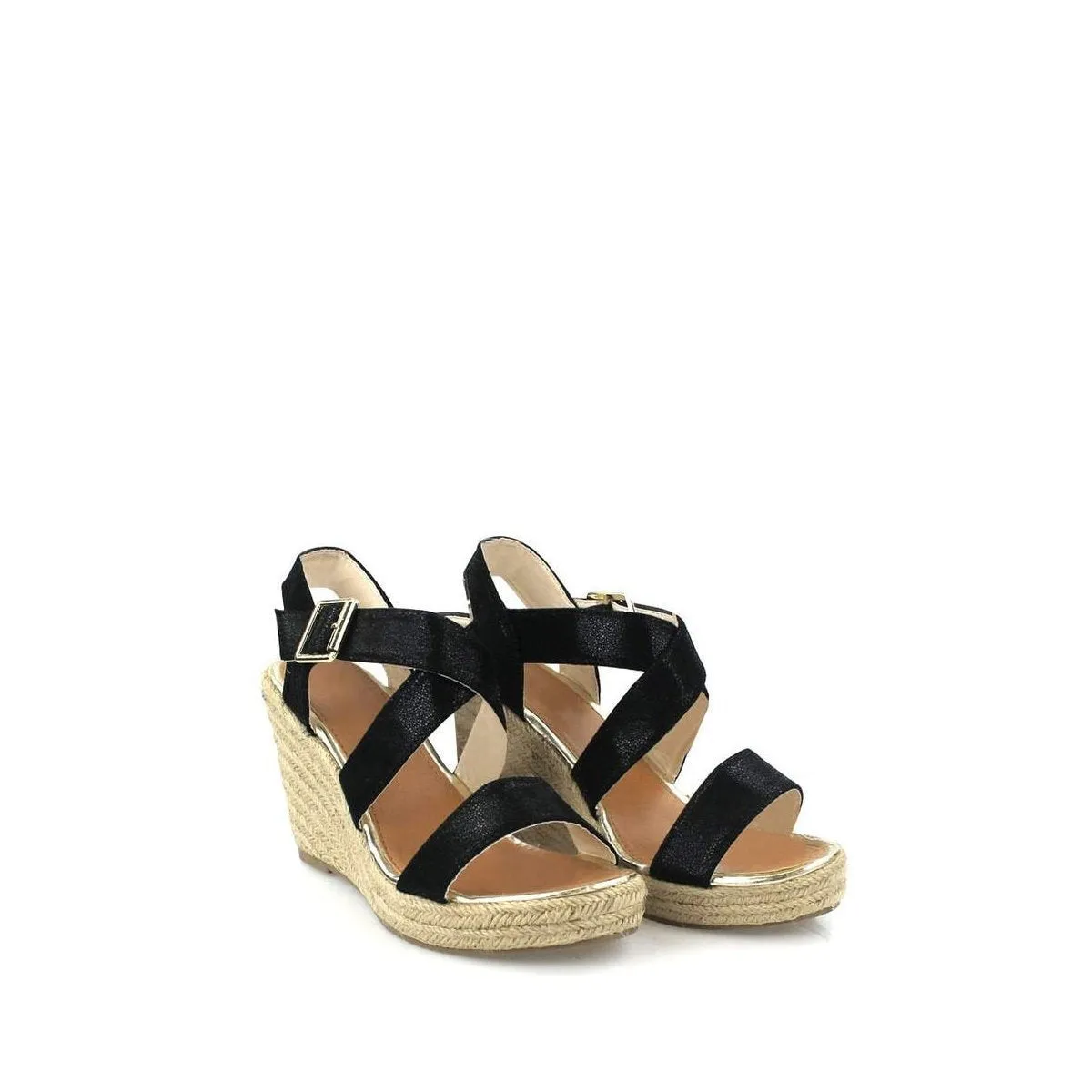 DIANNA Cross Strap Espadrille Wedge