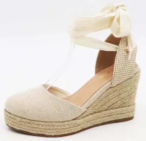 Ditch Ankle Wrap Espadrille Wedge Sandal