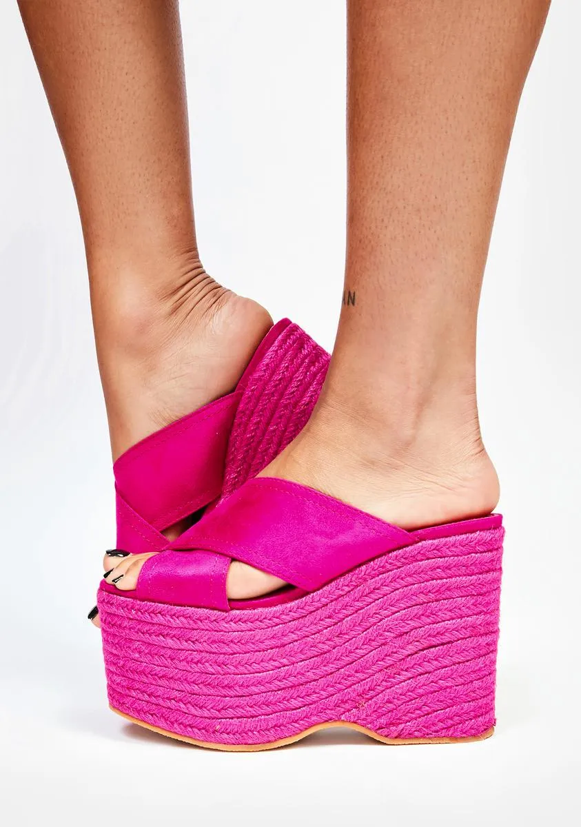 Fuchsia Bannah Platform Sandals