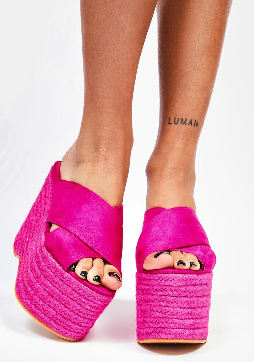 Fuchsia Bannah Platform Sandals