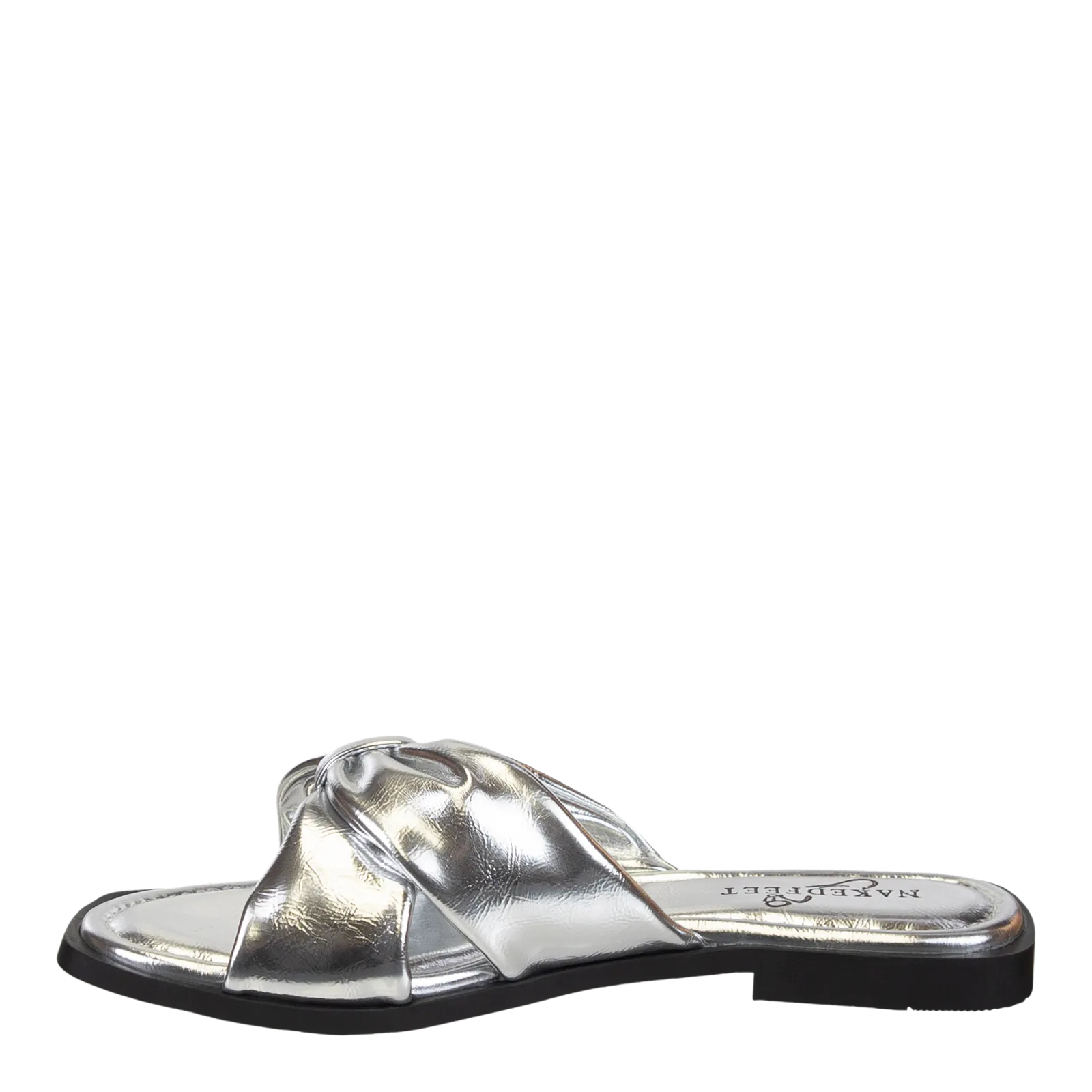 GOA in SILVER Flat Sandals