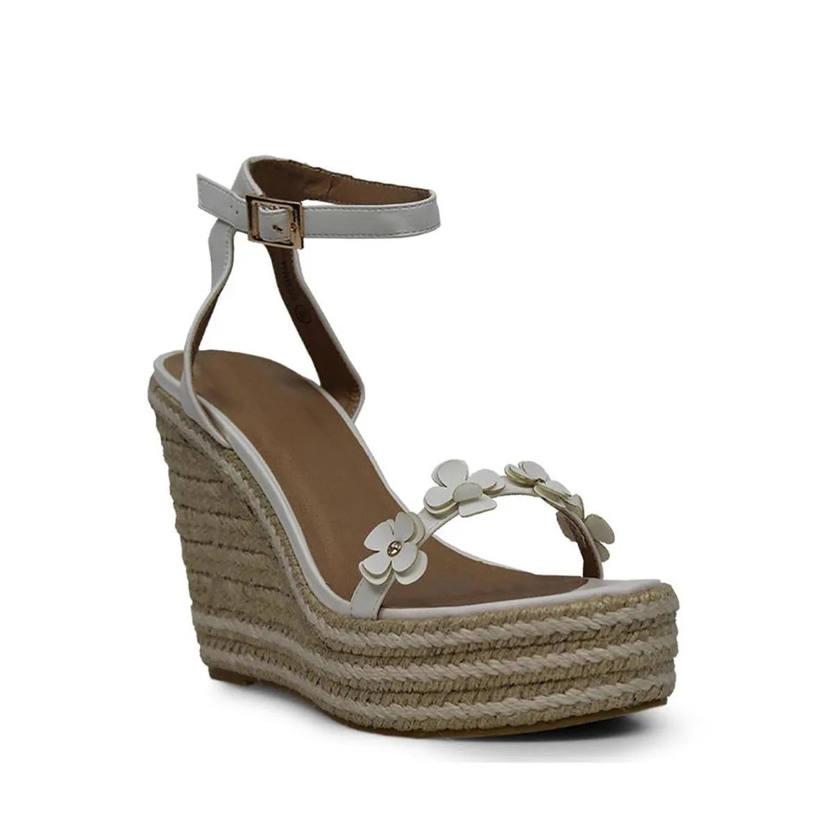 KARLEE FLOWER DETAILED ANKLESTRAP WEDGE