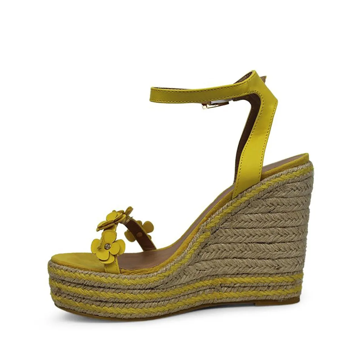 KARLEE FLOWER DETAILED ANKLESTRAP WEDGE