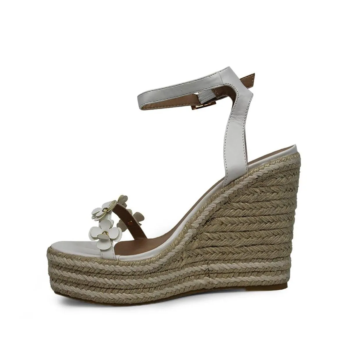 KARLEE FLOWER DETAILED ANKLESTRAP WEDGE