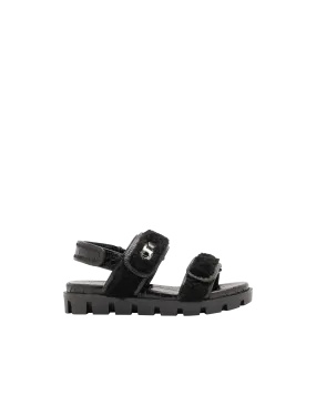 Lock Wool Flat Sandals