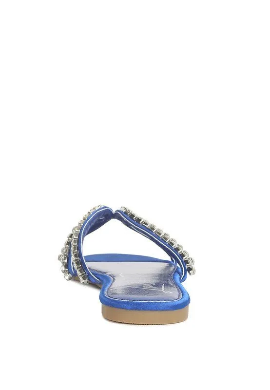 London Rag Mezzie Dimante Strap Flat Sandals