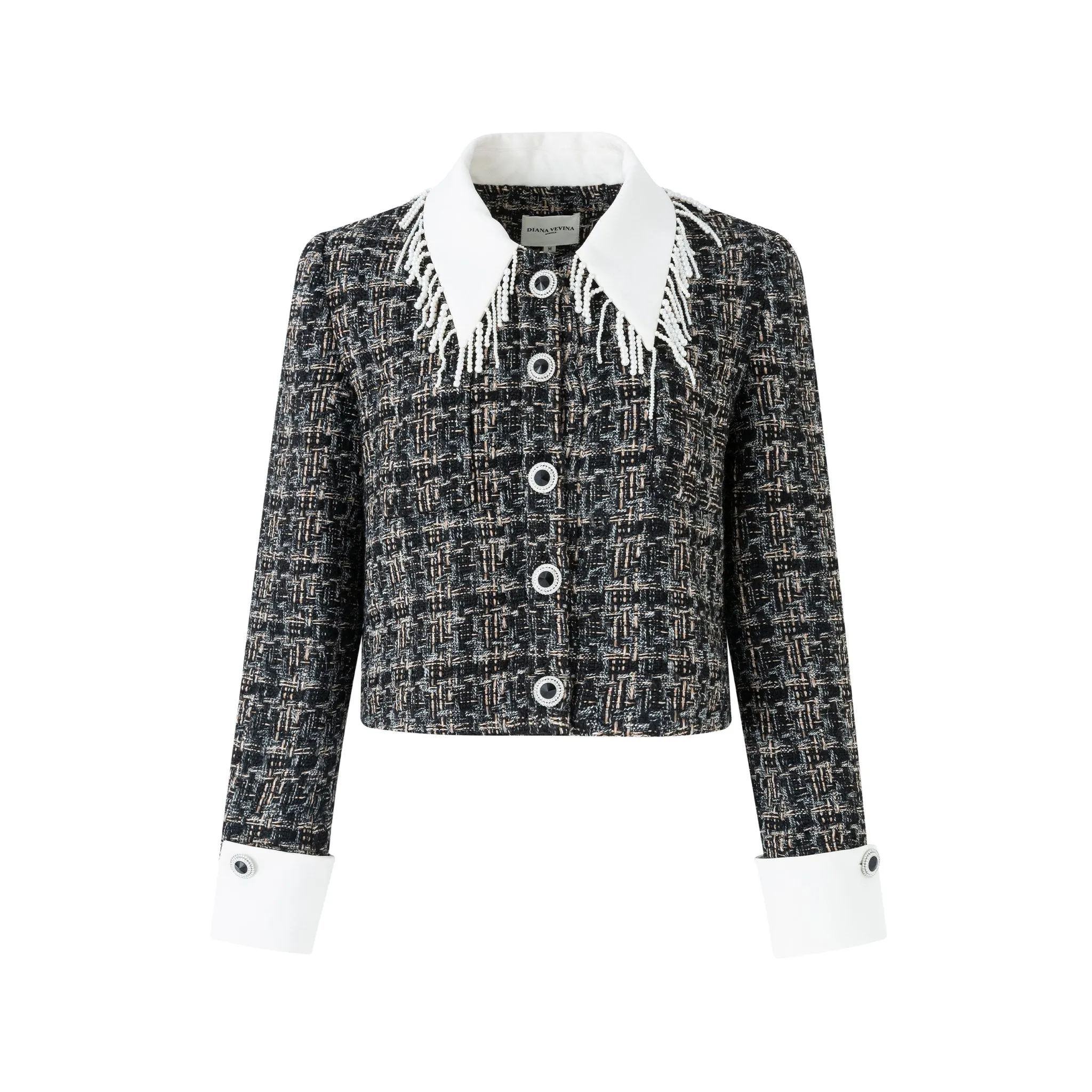 Pearl Fringe Lapel Jacket