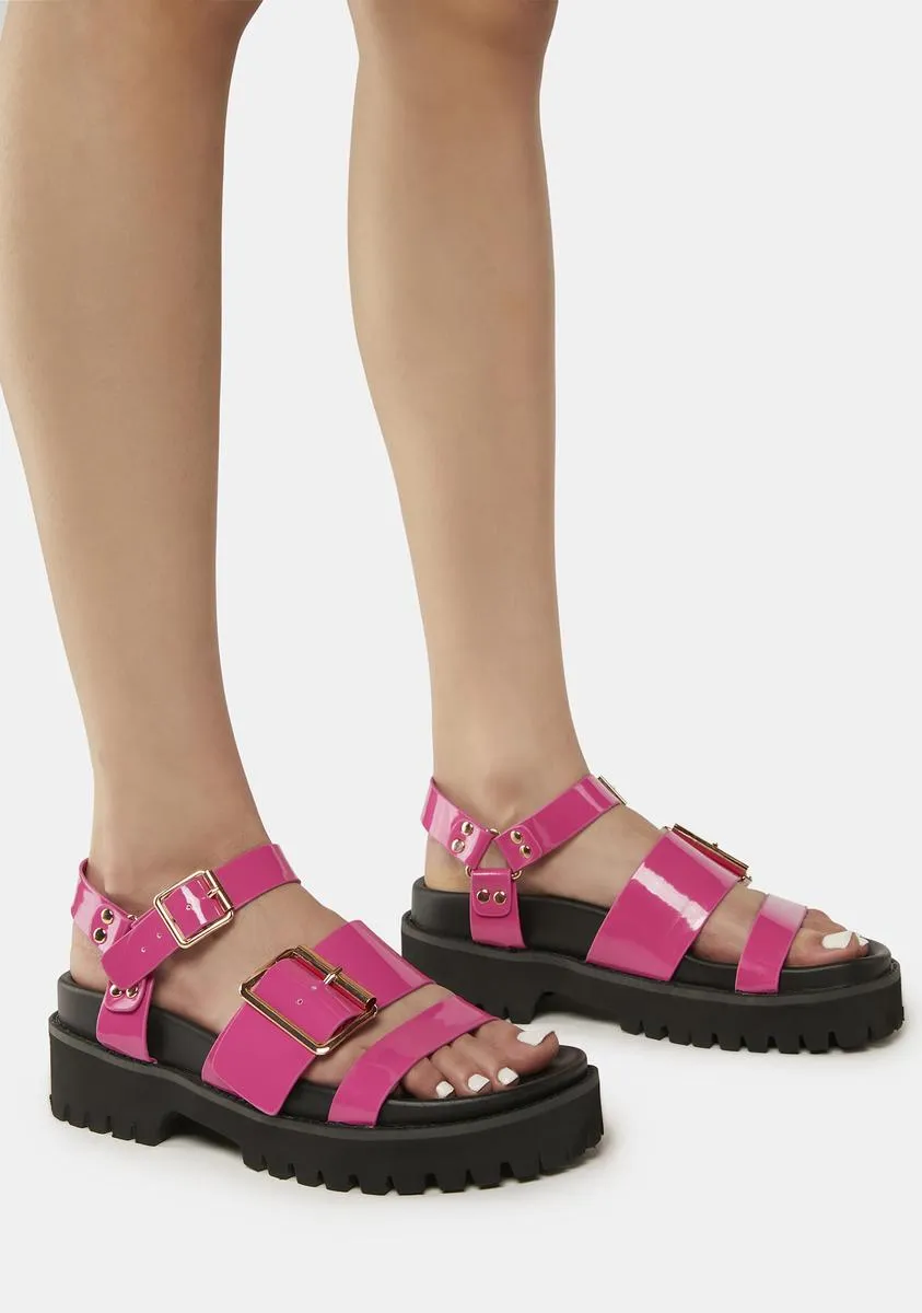 Pink Bruce Gladiator Sandals