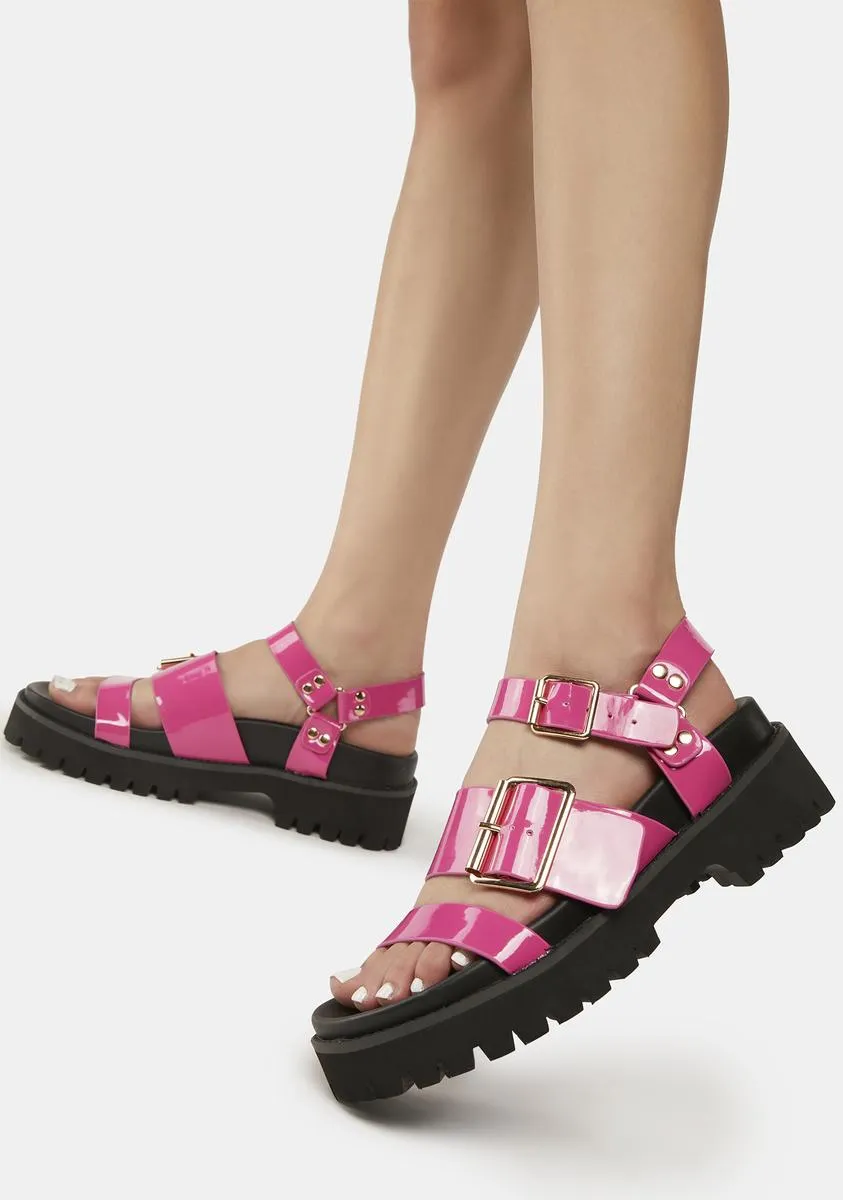 Pink Bruce Gladiator Sandals