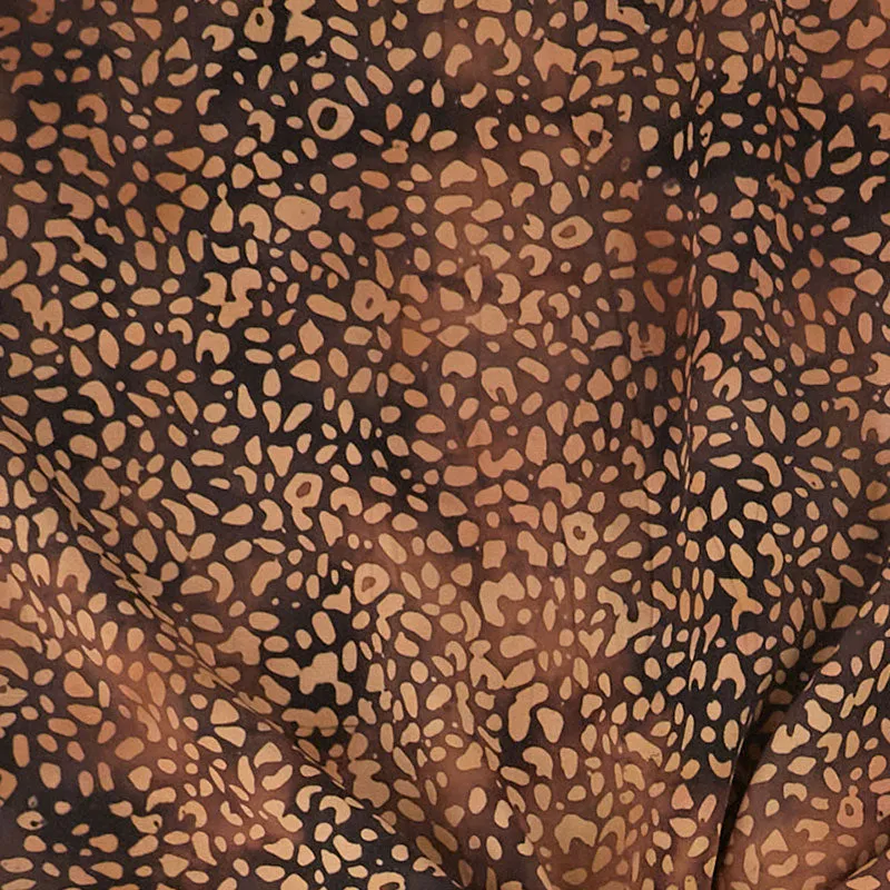 Rayon Batik Prints - Fudge Animal Skin Rayon Batik Fabric