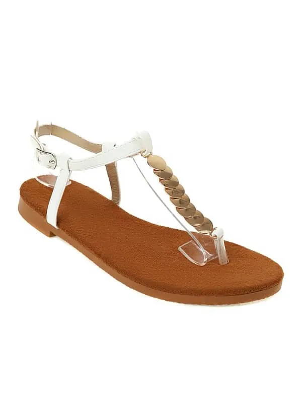 Roman Style Vintage Round Toe&Flat Sandals