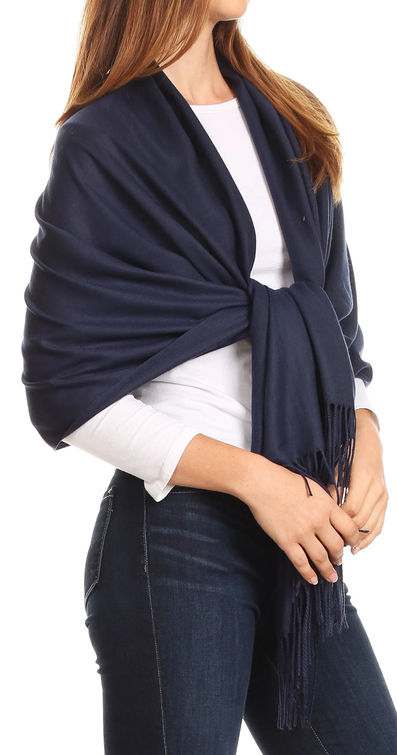 Sakkas Iris Warm Super Soft Cashmere Feel Pashmina Shawl  / Scarf with Fringes