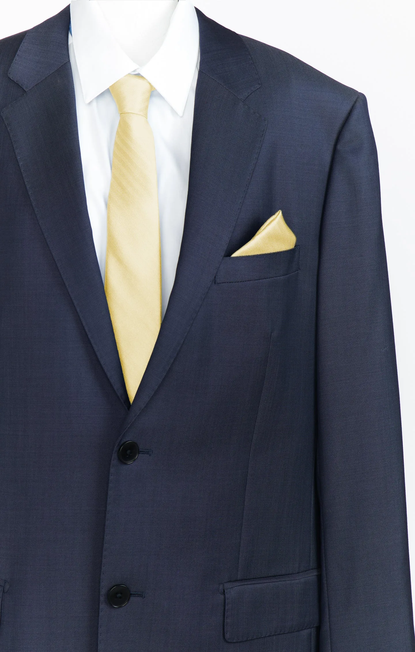 Sam Pocket Square ~ Pale Yellow