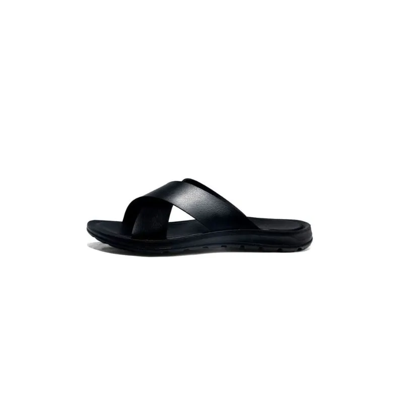 T-Buckle Sandals Men Faux Leather