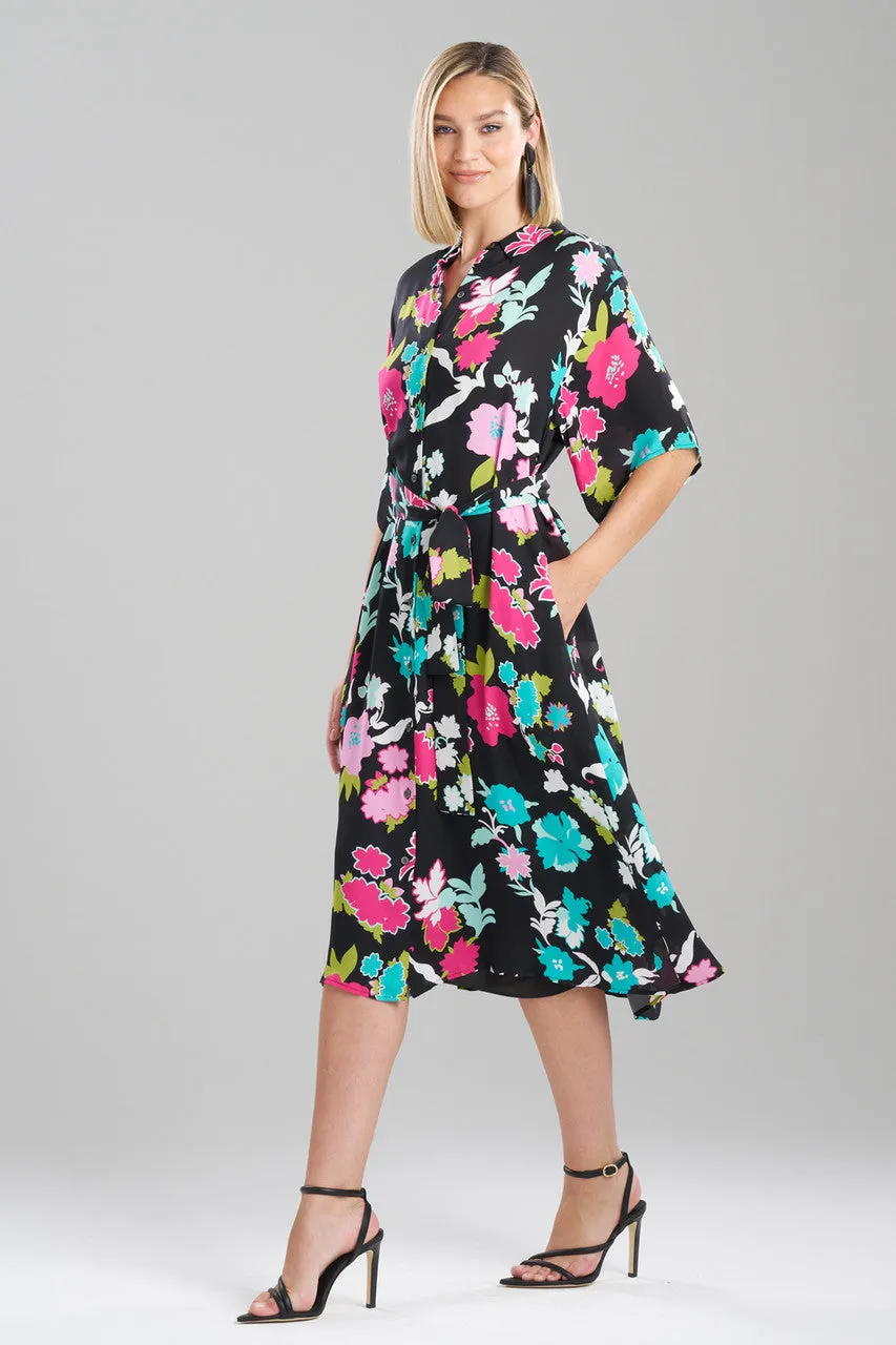 Tangier Printed Silk Georgette Shirtdress