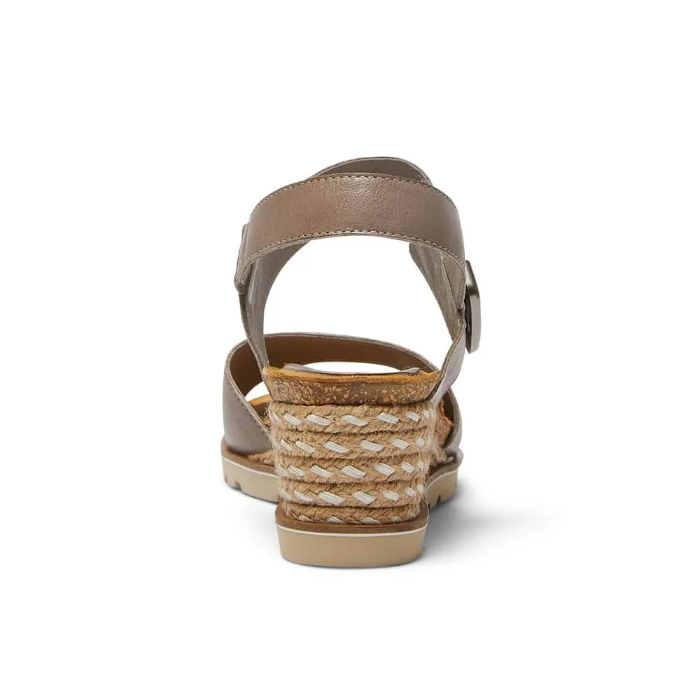 Terrace Espadrille in Taupe Leather