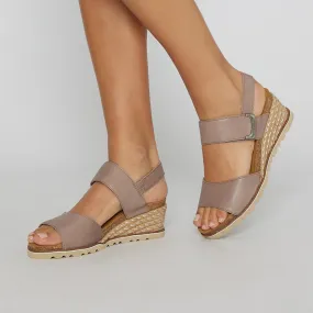 Terrace Espadrille in Taupe Leather