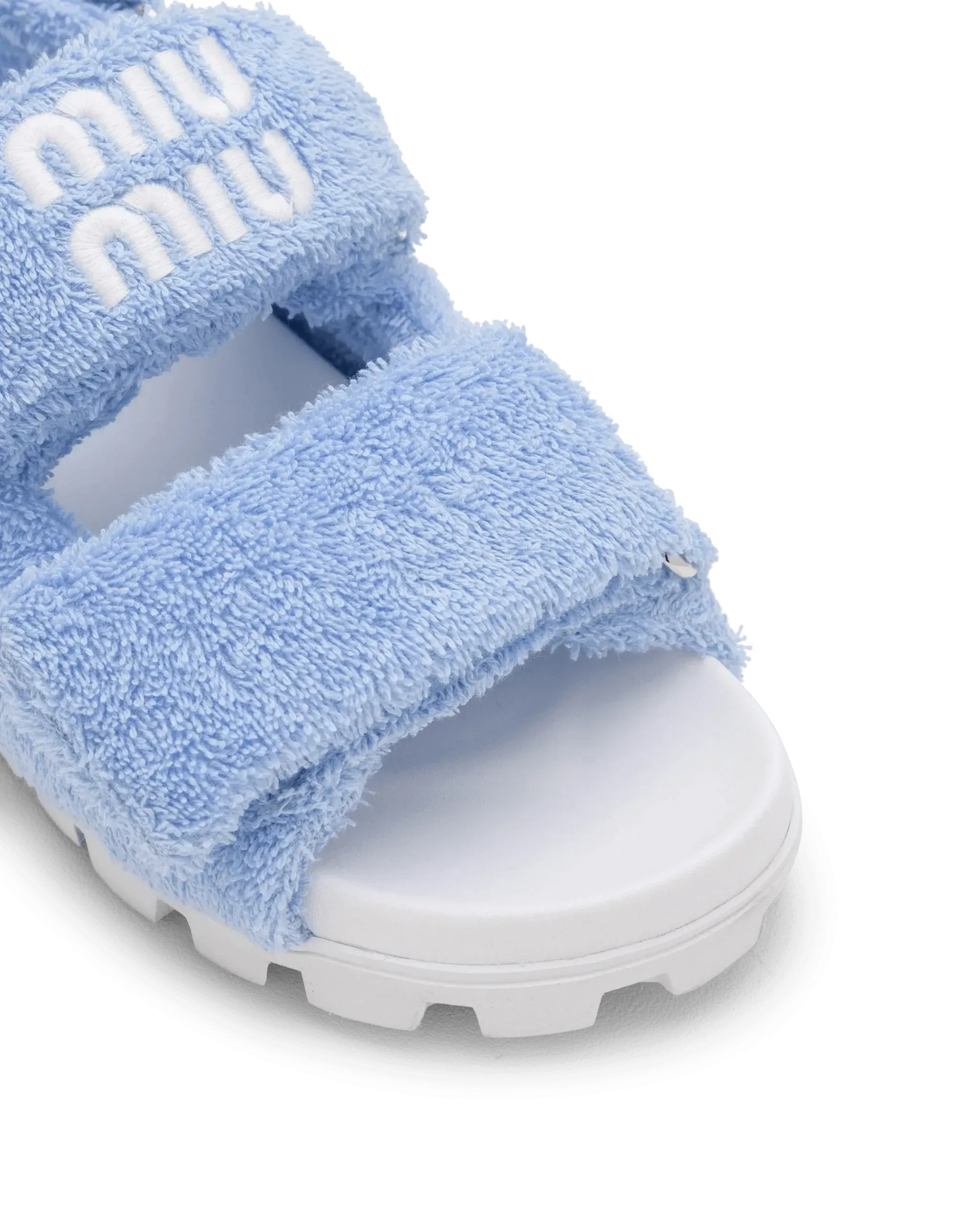 Terry Cloth Doublestrap Sandals