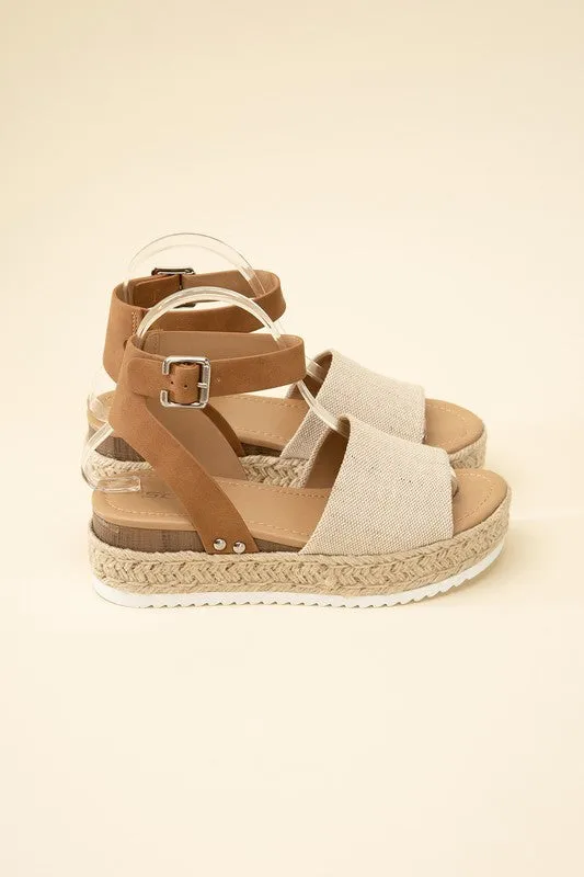 TOPIC-S ESPADRILLE ANKLE STRAP SANDALS