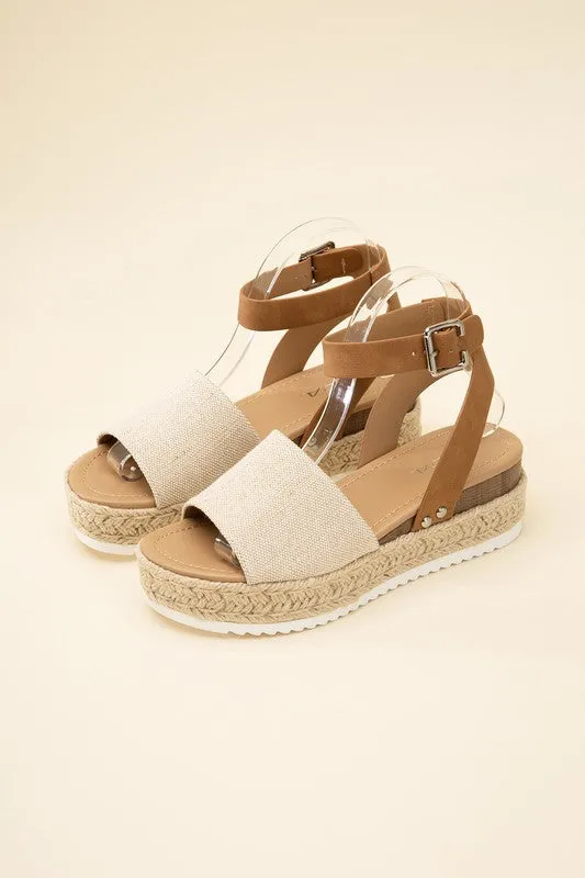 TOPIC-S ESPADRILLE ANKLE STRAP SANDALS