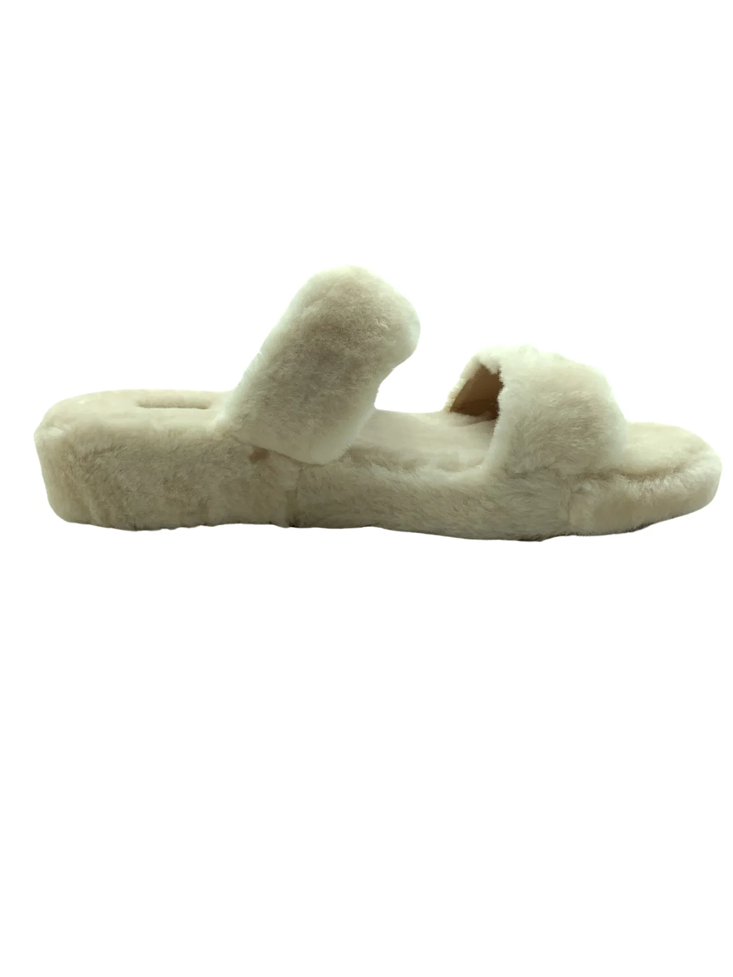 UGG Women's Sandal Natural Tan Fuzz Yeah Slipper Size: 12