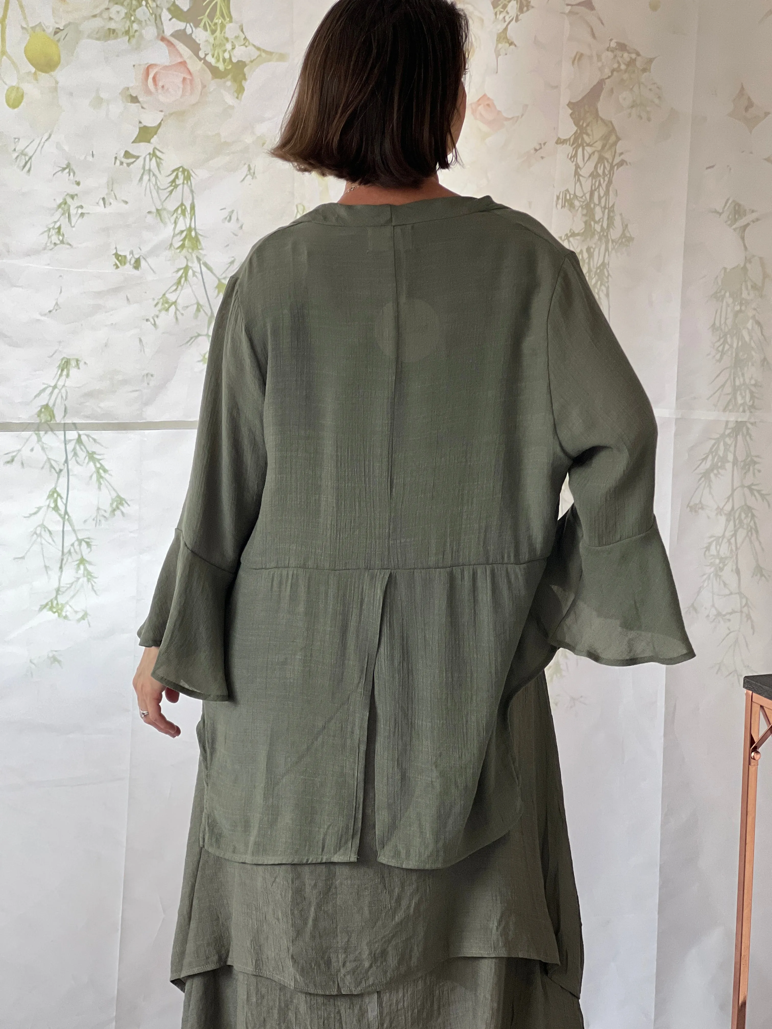 Victoria Khaki Sun Cardigan